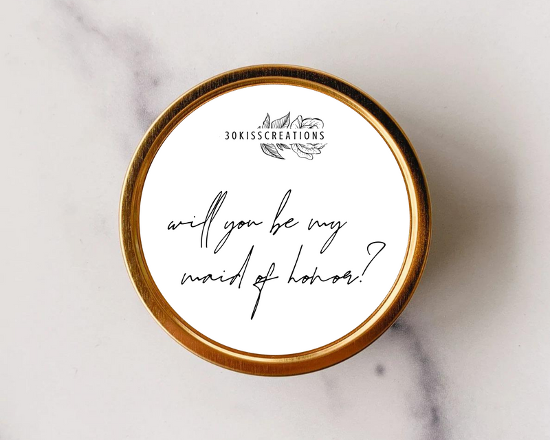 Will You Be My Maid of Honor | Candle Tin