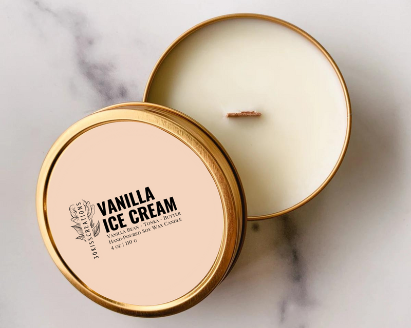 Vanilla Ice Cream | Candle Tin